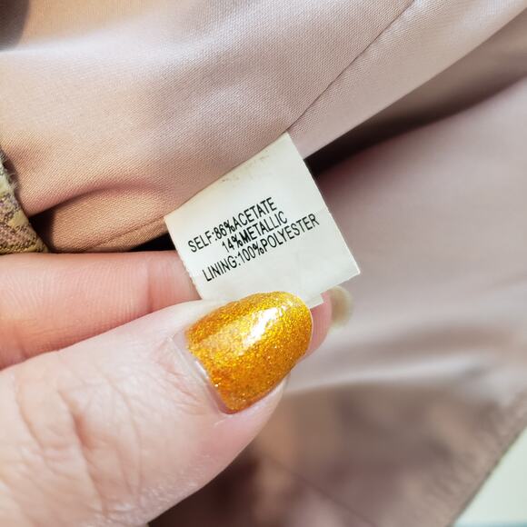 Kay Unger Purple Jacquard One Shoulder Dress Women's 6 Wedding Guest Dinner - Picture 8 of 9